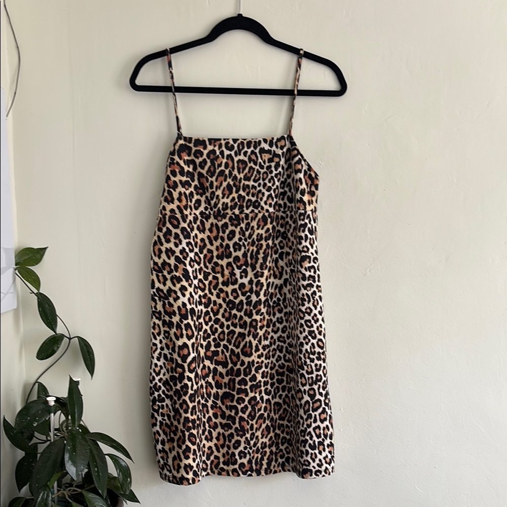 Leopard Print Slip Dress